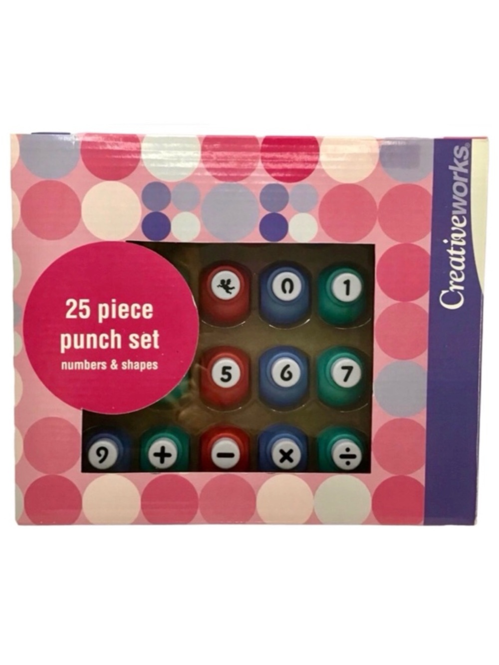 Creative Works 25pc. Numbers & Shapes Punch Set (NWT)